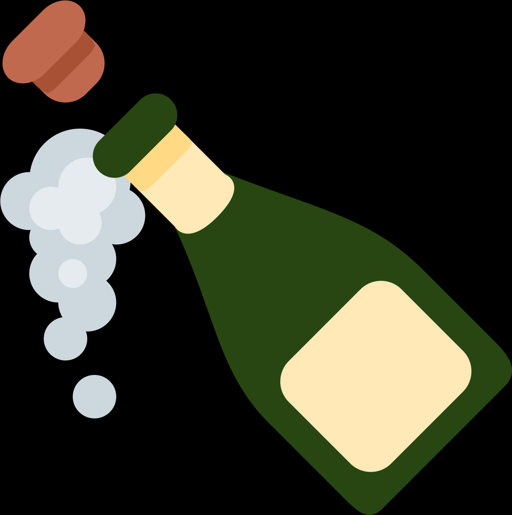 Popping Champagne Bottle Vector