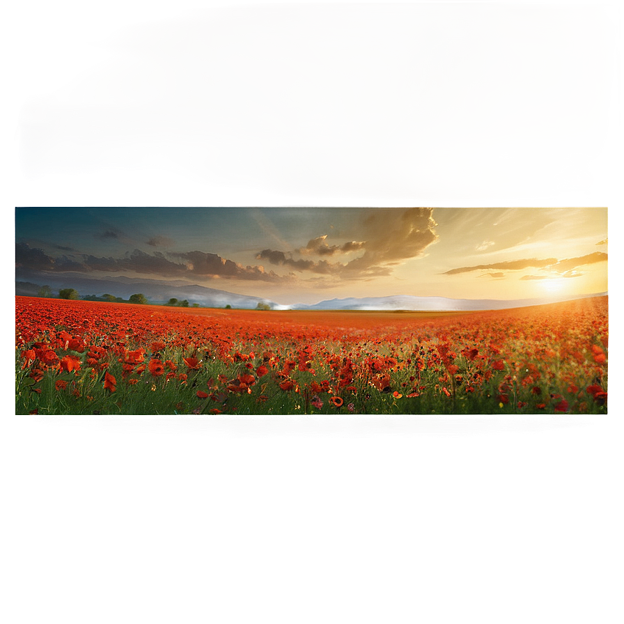 Poppy Field Landscape Png 06112024