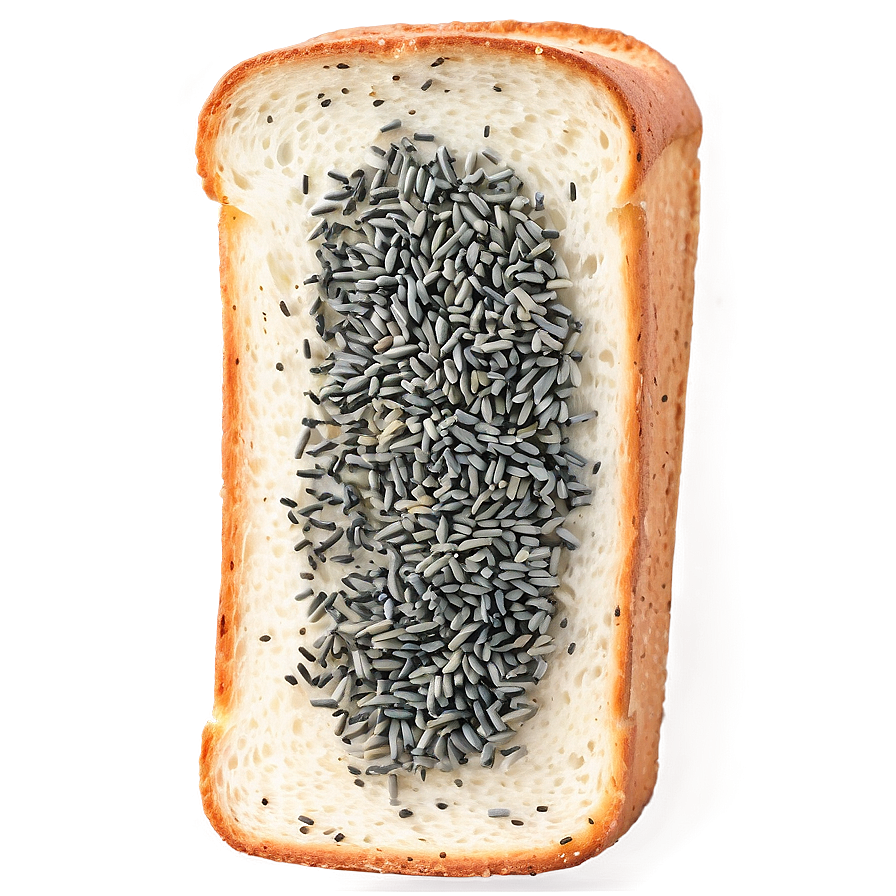 Poppy Seed Bread Slice Png Fnu16