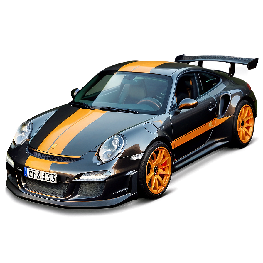 Porsche 911 Gt3 Rs With Racing Stripes Png Qtb10