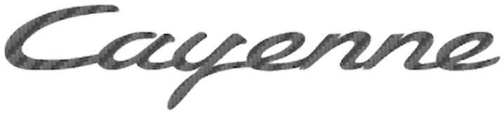 Porsche Cayenne Model Script Logo