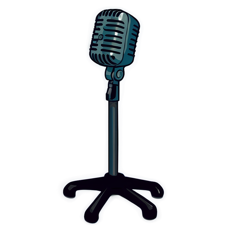 Portable Microphone On Stand Png 21