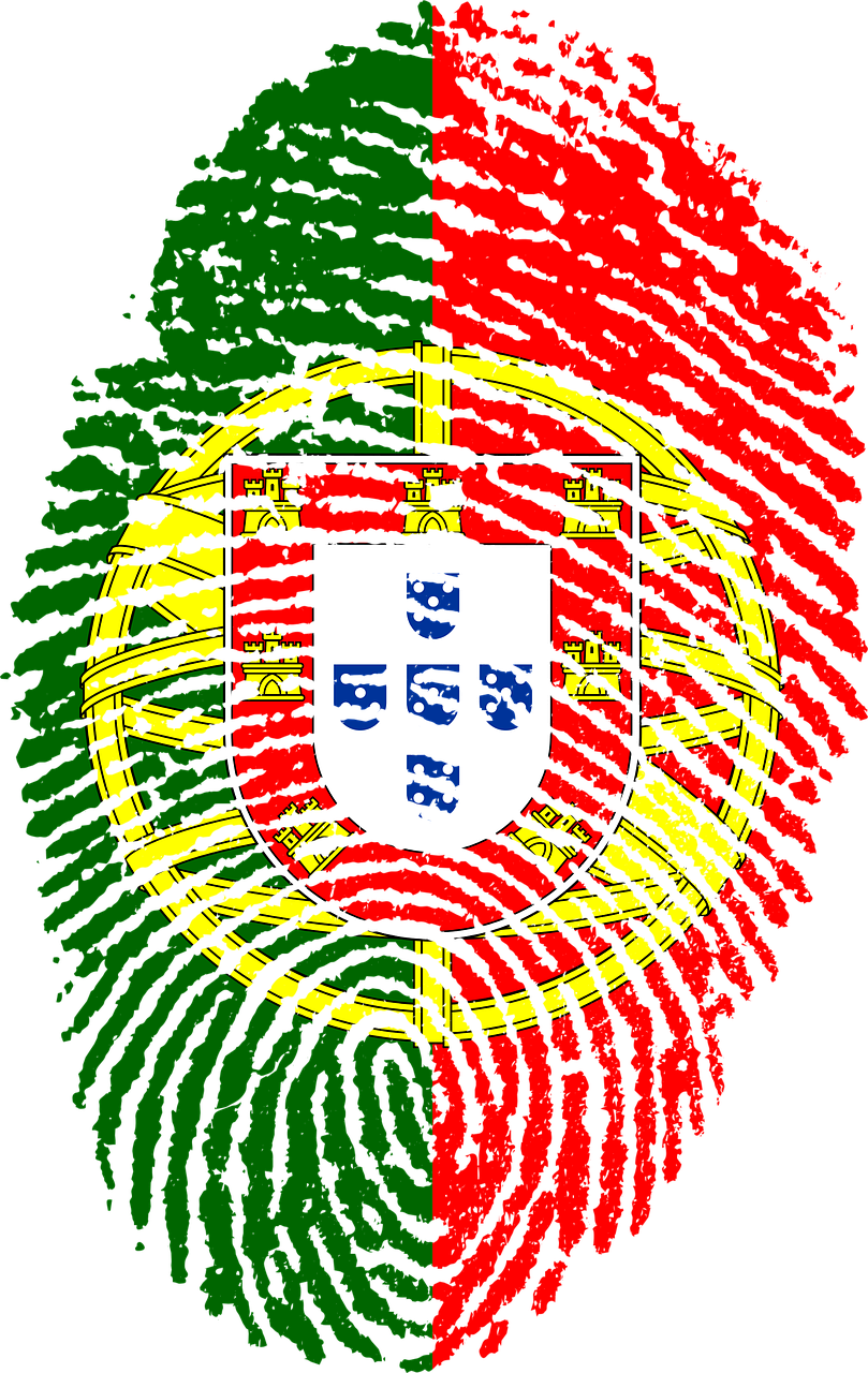 Portuguese Fingerprint Flag Art