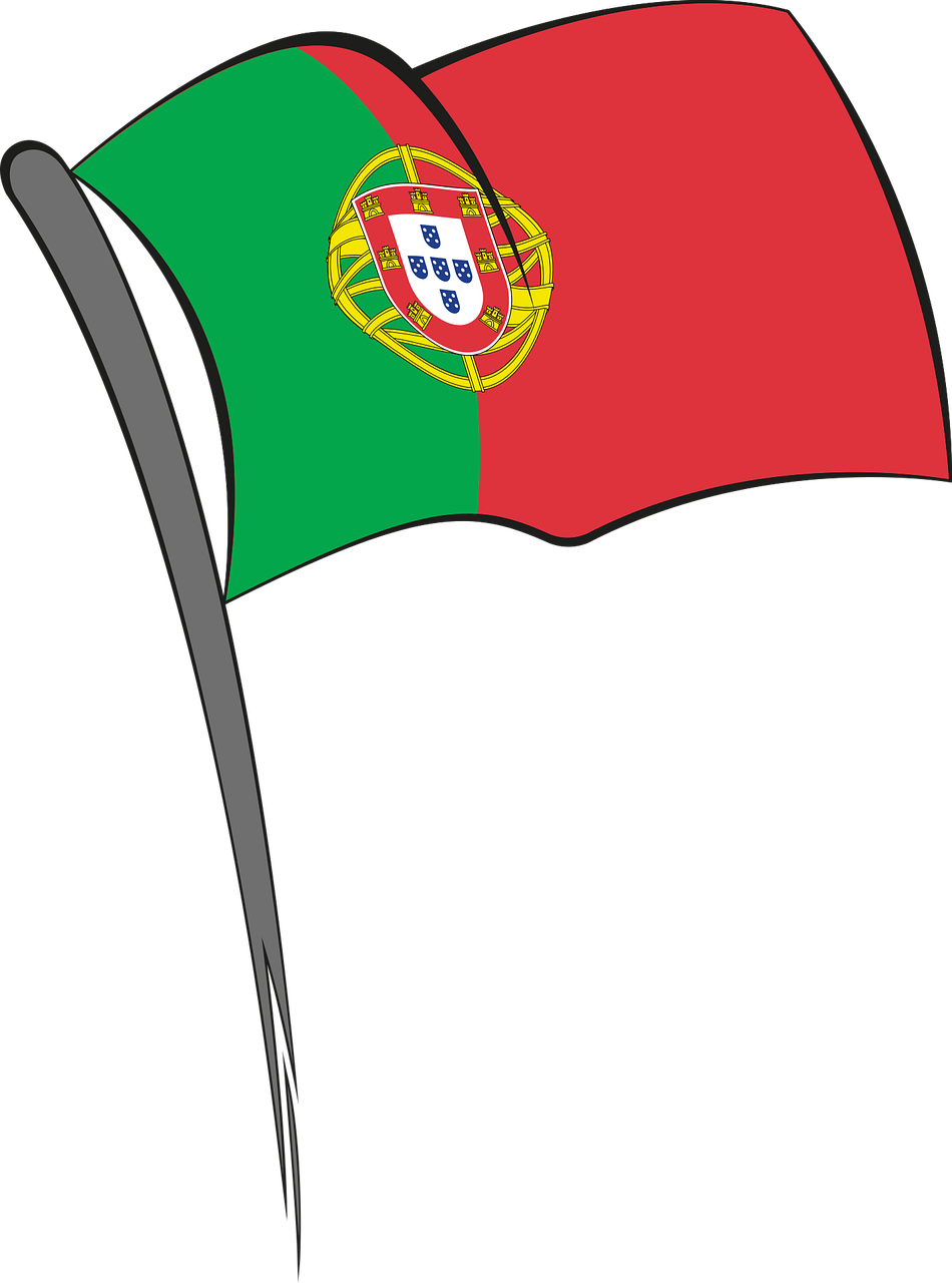 Portuguese Flag Waving Illustration