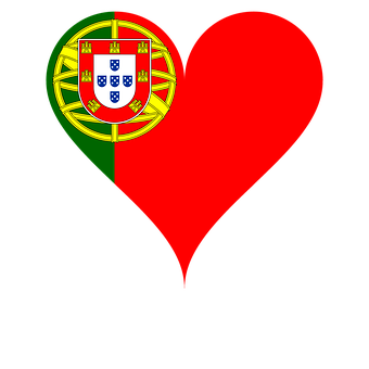 Portuguese Heart Flag Design