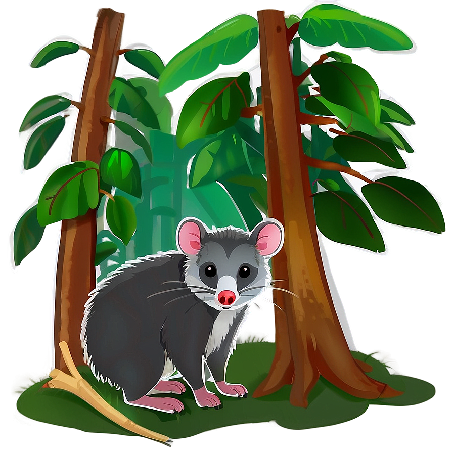 Possum Habitat Illustration Png Hga75