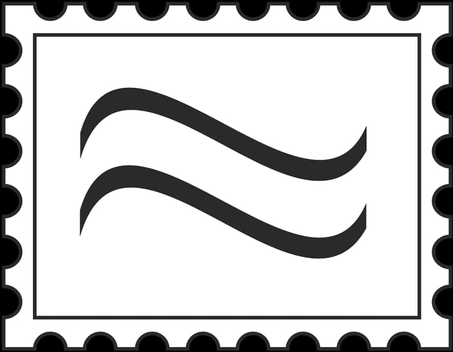 Postage Stamp Abstract Wavy Design