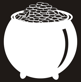 Pot_of_ Coins_ Vector_ Illustration