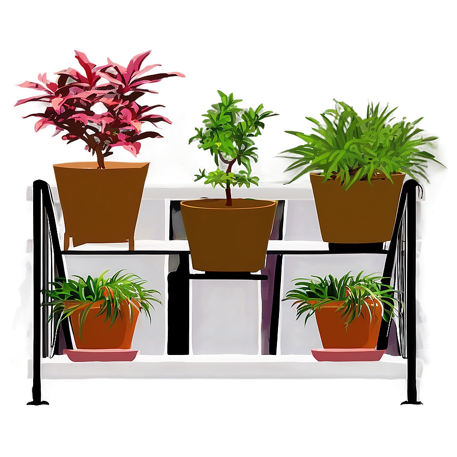 Potted Plants In Balcony Settings Png Hfe30