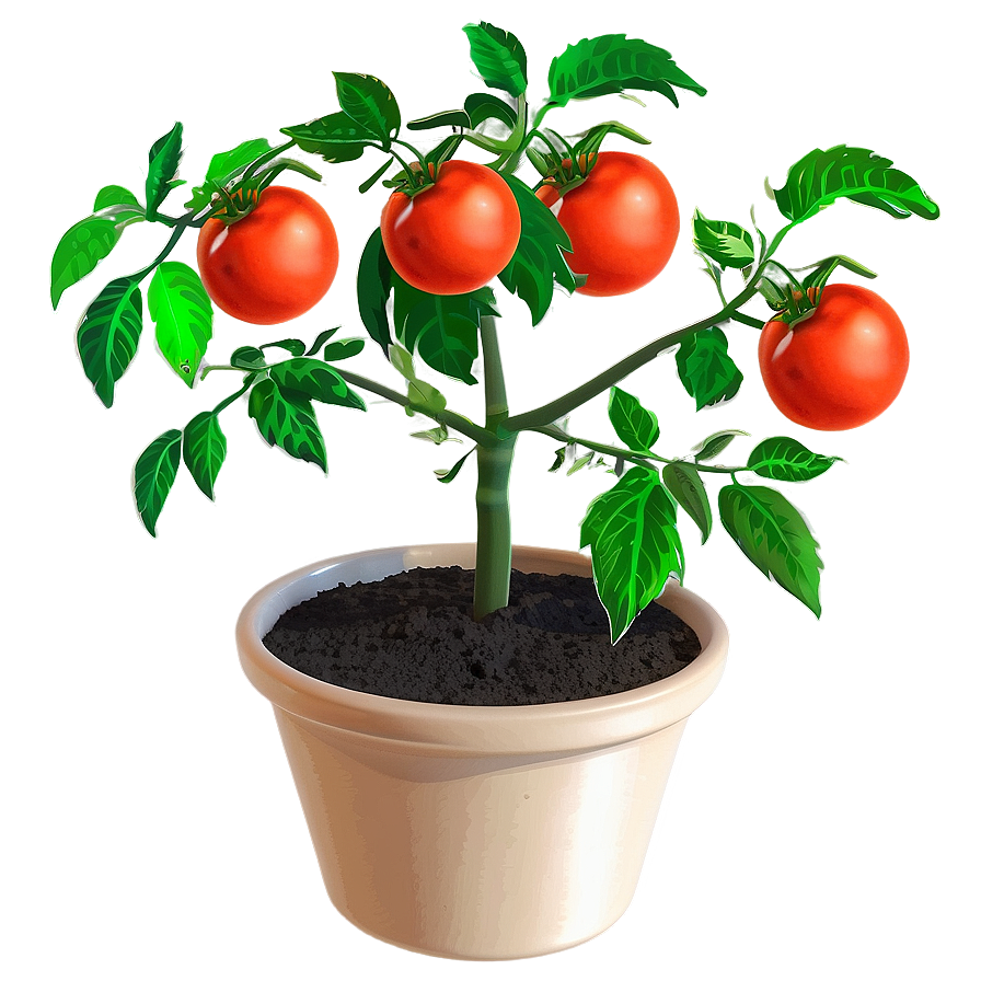 Potted Tomato Plant Png 06212024