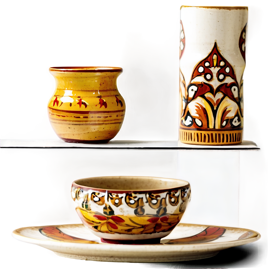 Pottery Tableware Sets Png Yed10