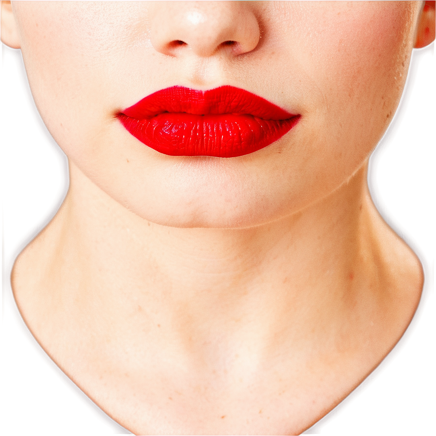 Pouting Red Lips Png 10