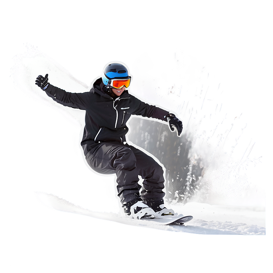 Powder Snowboarding Png 06232024