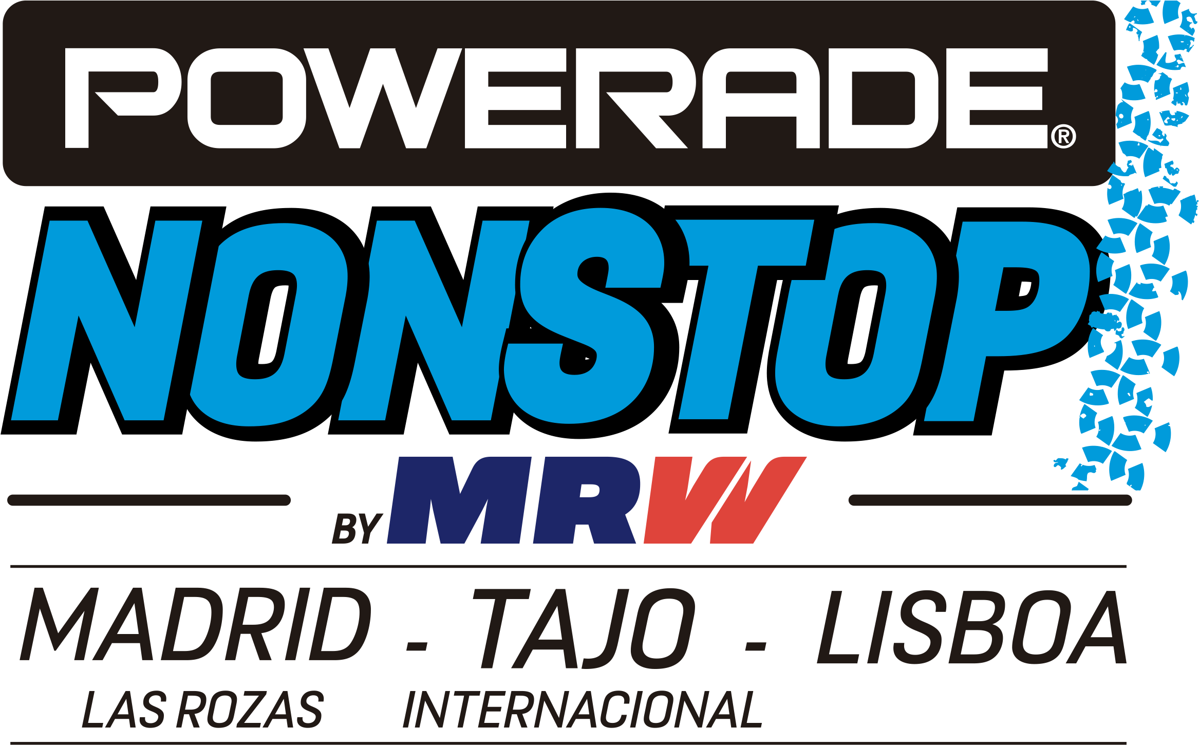 Powerade Non Stop Madrid Tajo Lisboa Event Logo