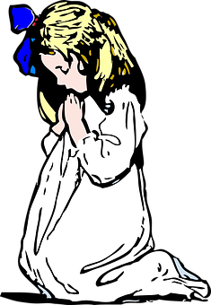 Praying Child Illustration