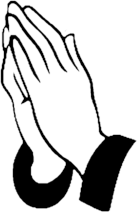 Praying Hands Clipart Outline