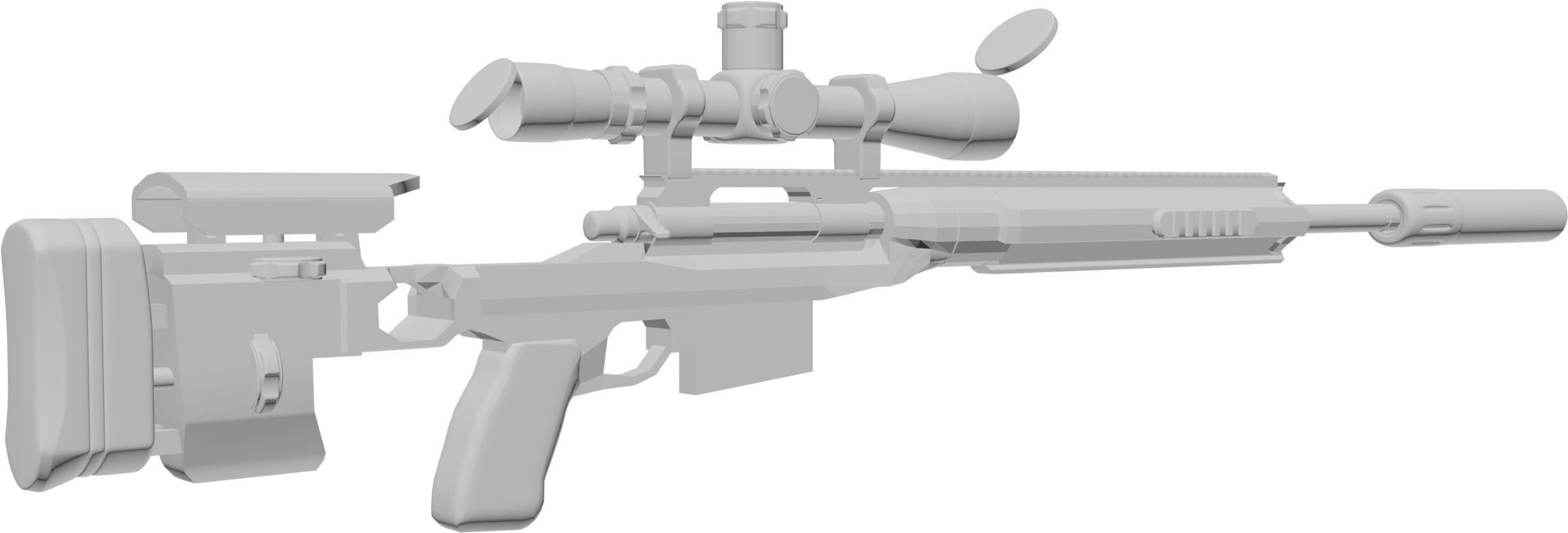 Precision Sniper Rifle3 D Model