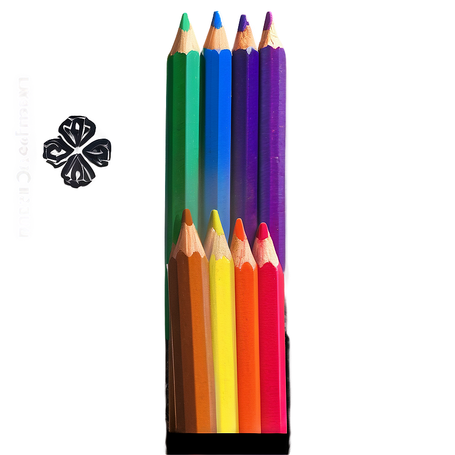 Premium Colored Pencils Png 06212024