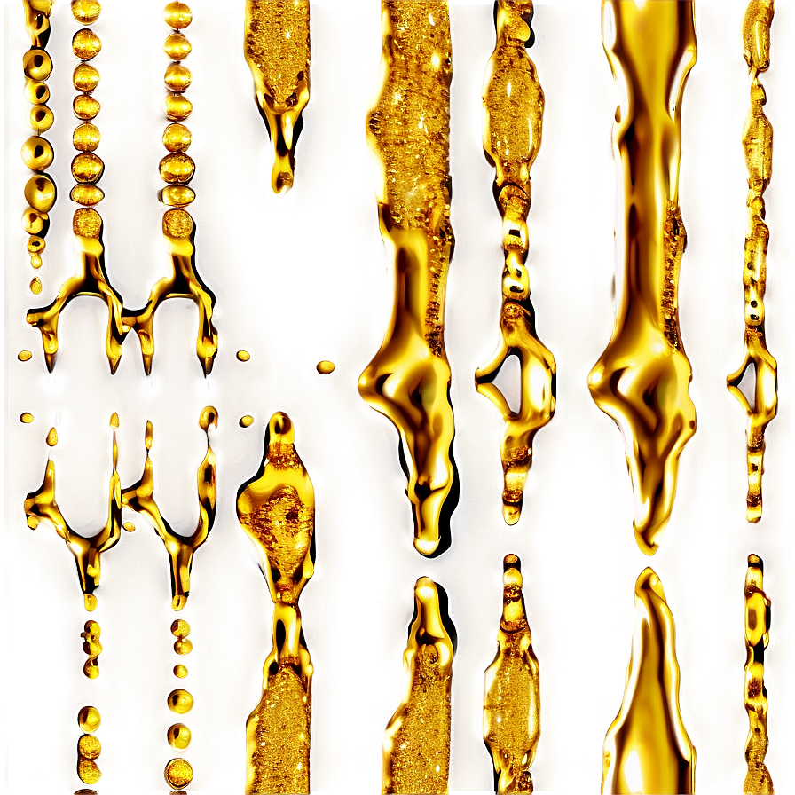 Premium Gold Glitter Drip Png Vuu42