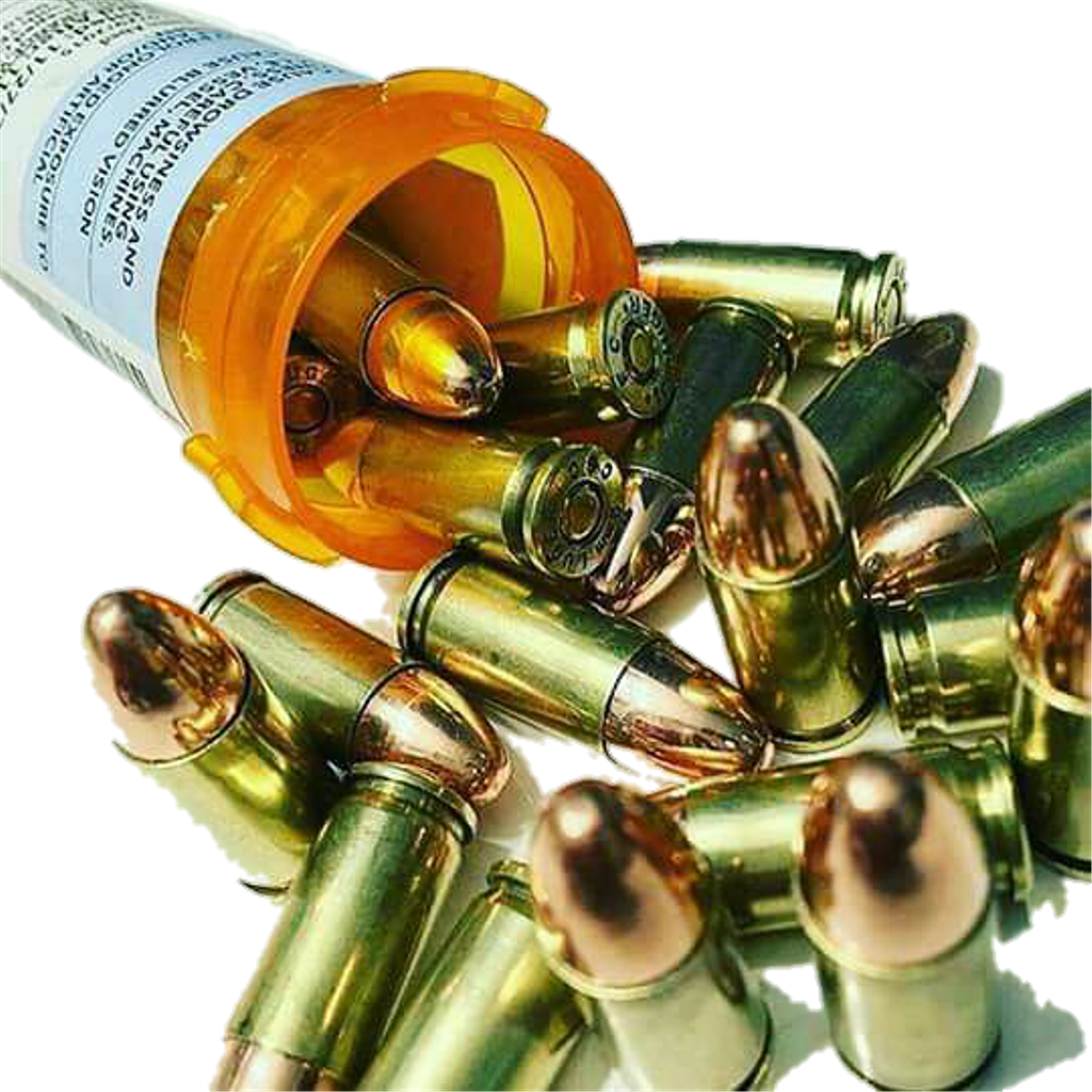 Prescription Bottlewith Bullets