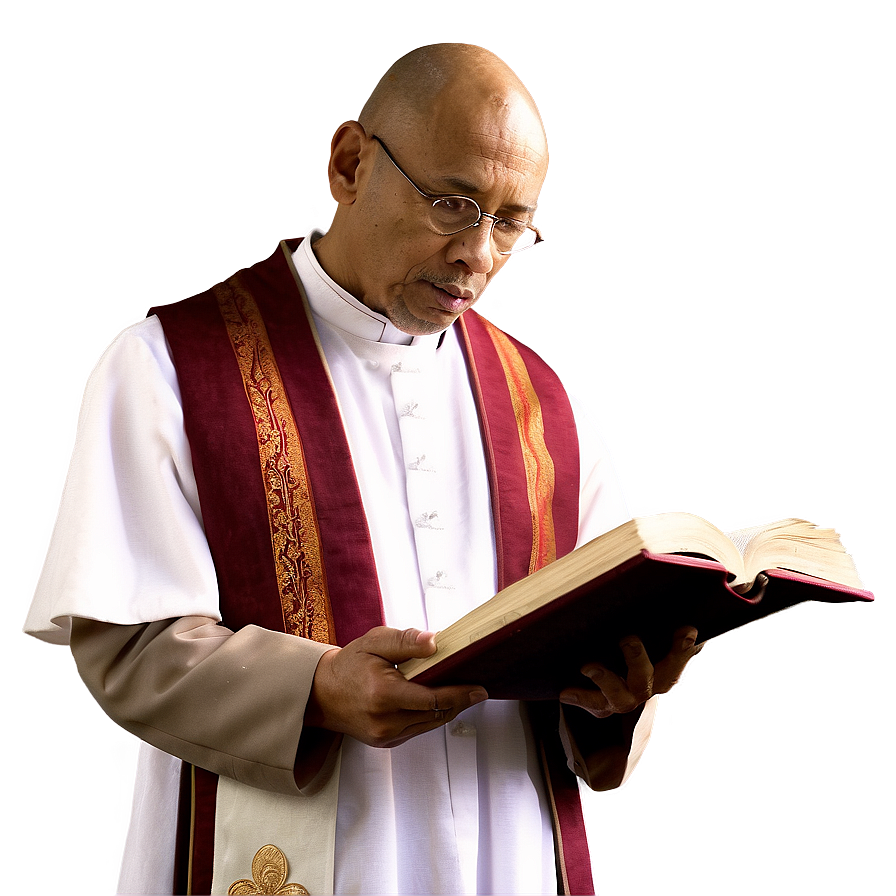 Priest Reading Bible Png Psr69