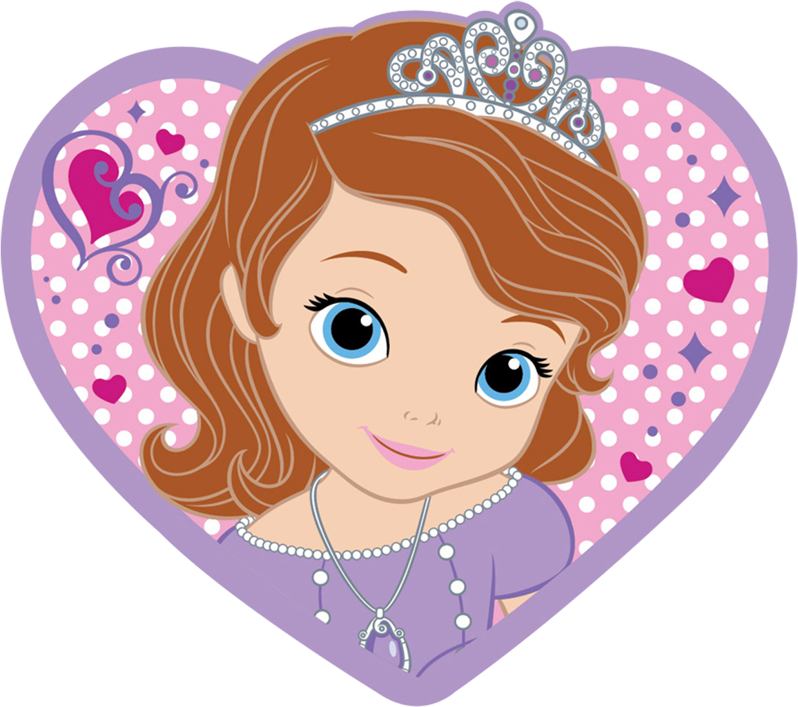 Princess Sofia Heart Frame Illustration