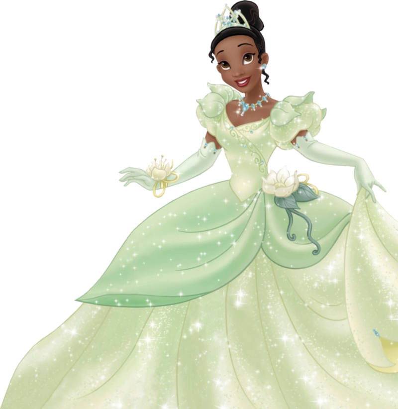 Princess Tiana Elegant Gown Illustration