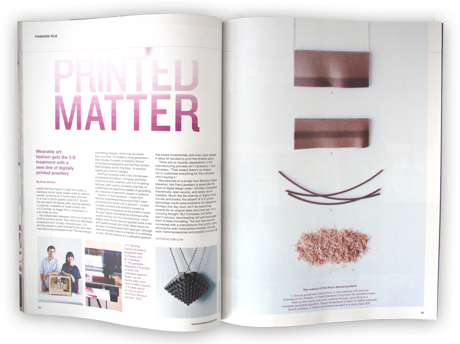 Printed Matter3 D Fashion Article