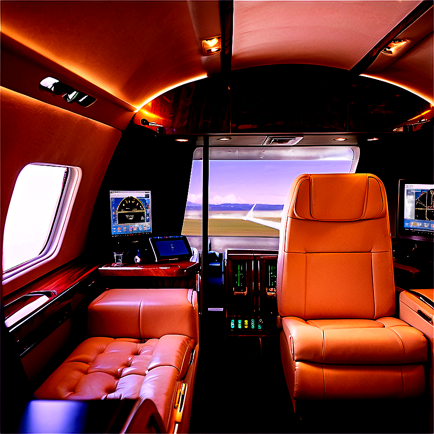 Private Jet Cockpit View Png 11