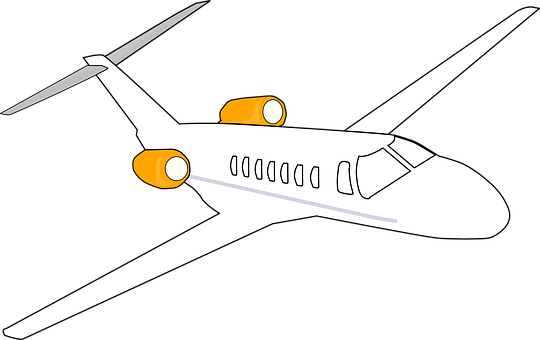 Private Jet Vector Illustration