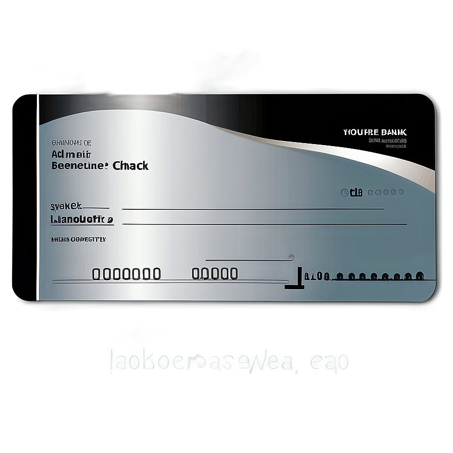 Professional Bank Check Design Png 06292024