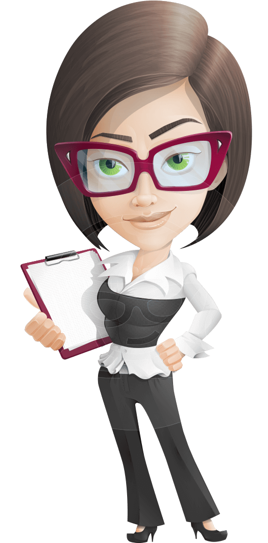 Professional Businesswoman Cartoon Character