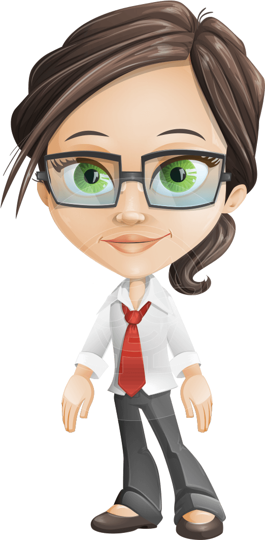 Professional Businesswoman Cartoon Character