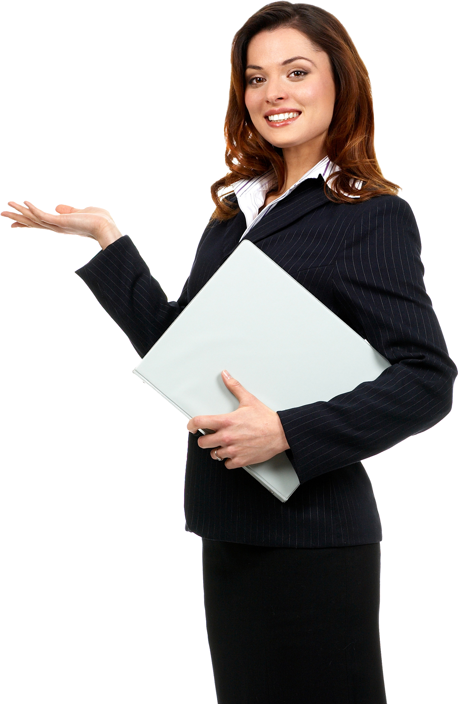 Professional Businesswoman Presenting File