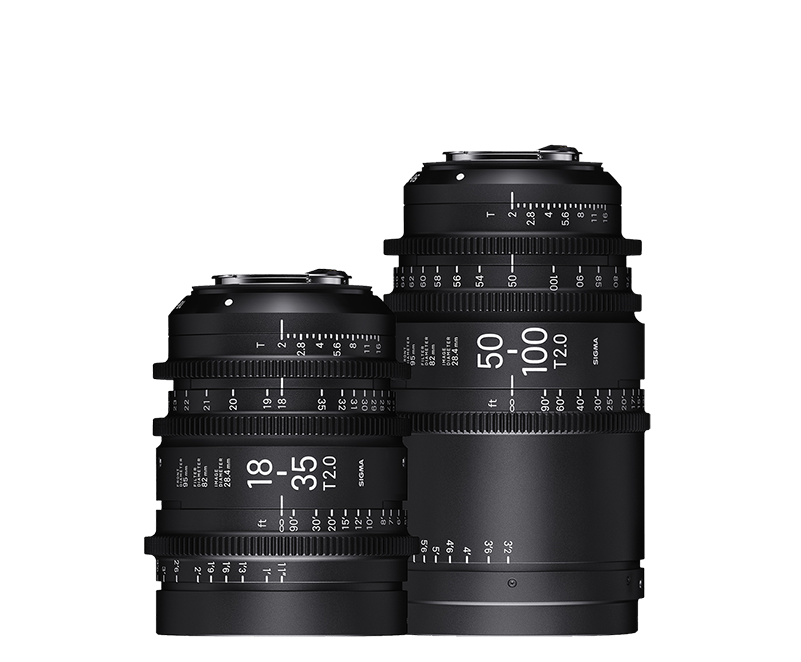 Professional Cinema Lenses Stacked