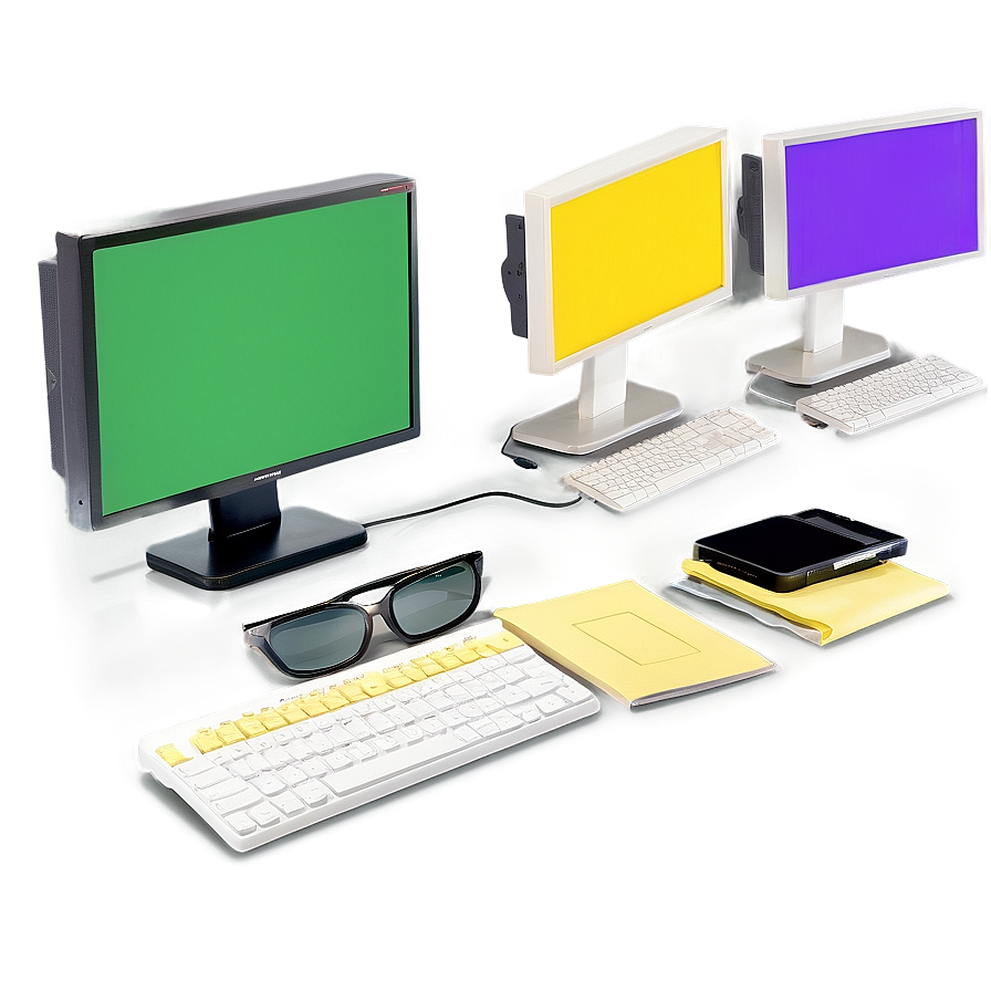 Professional Computer Setup Mockup Png 06282024