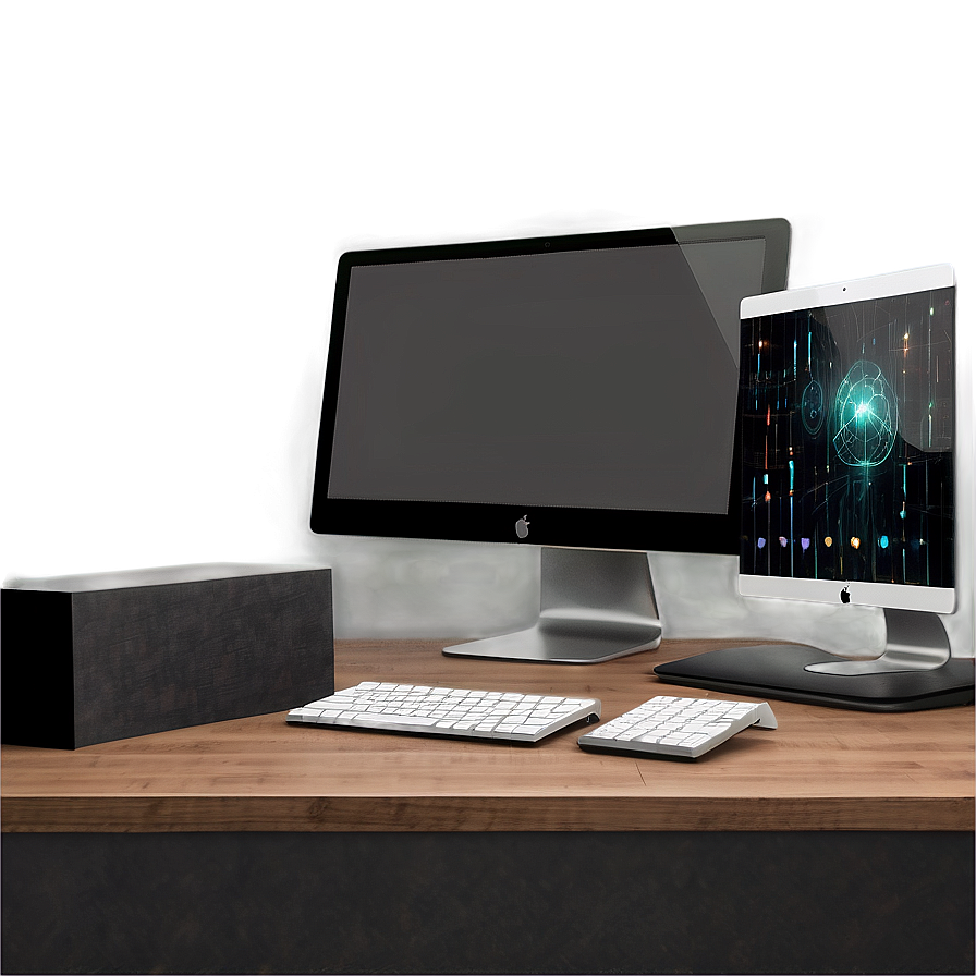 Professional Computer Setup Mockup Png Nau94