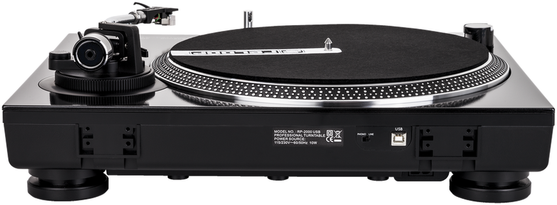 Professional D J Turntable Profile View