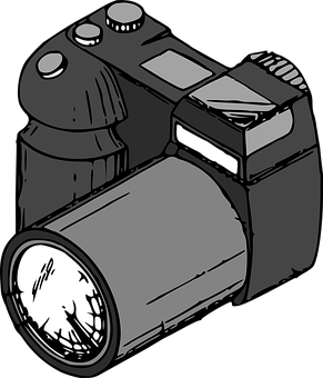 Professional Digital Camera Illustration