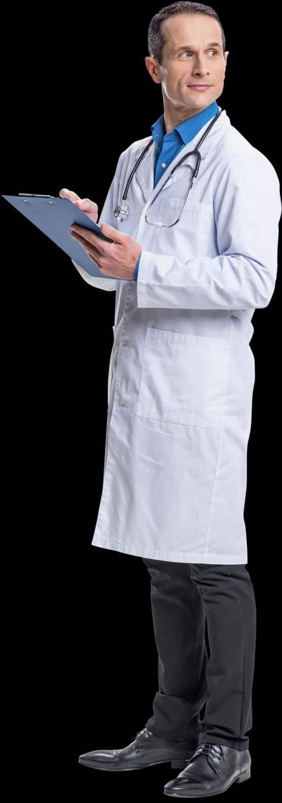 Professional Doctor Holding Clipboard