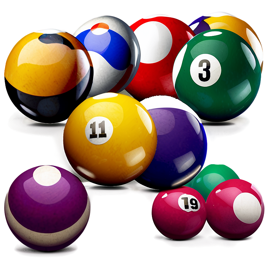 Professional Pool Balls Png 06292024