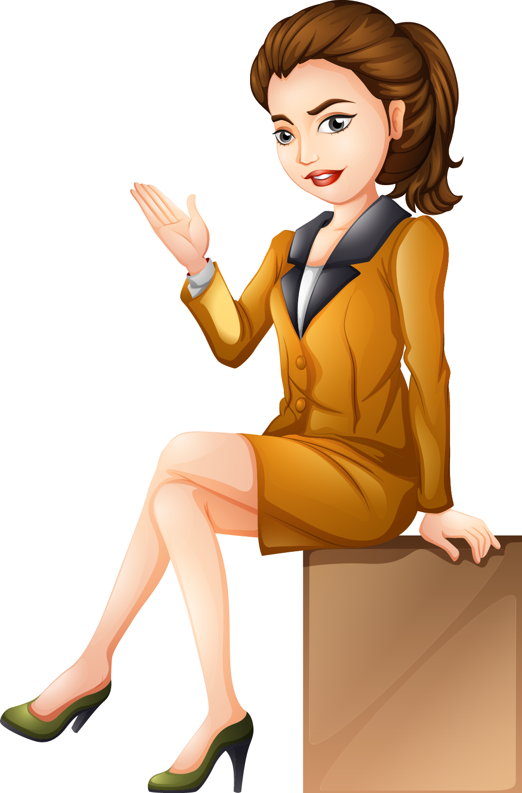 Professional Secretary Cartoon