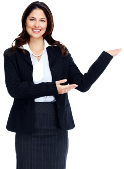 Professional Woman Presenting Product.png