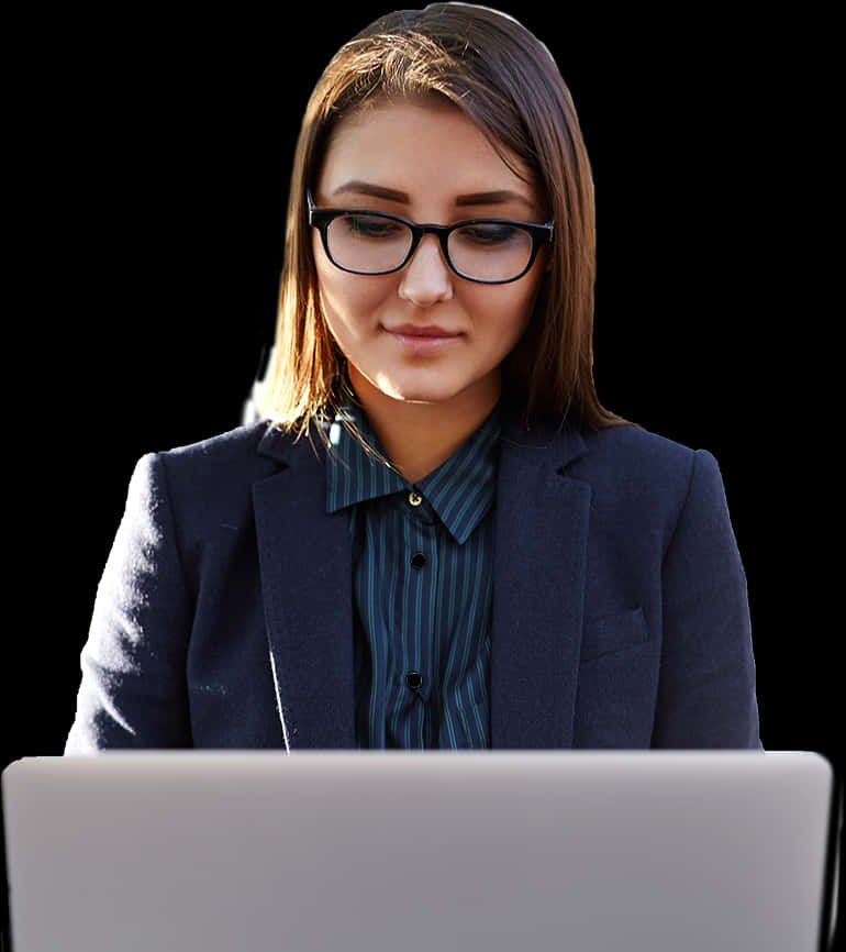 Professional Woman Using Laptop