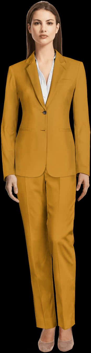 Professional Woman Yellow Suit