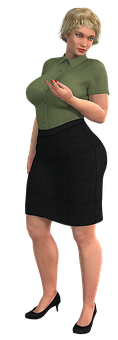 Professional Woman3 D Character