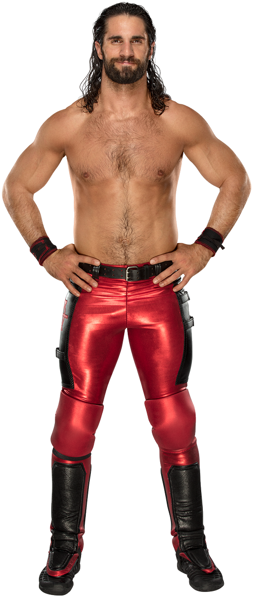 Professional Wrestlerin Red Attire