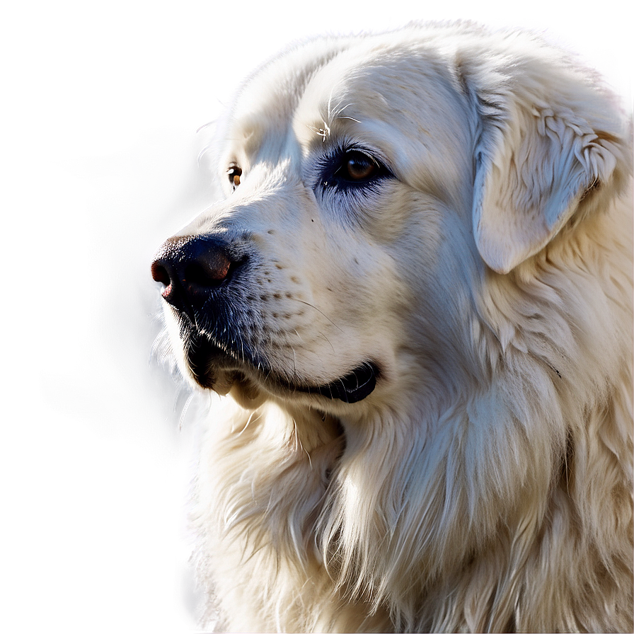 Profile Of A Great Pyrenees Png 11