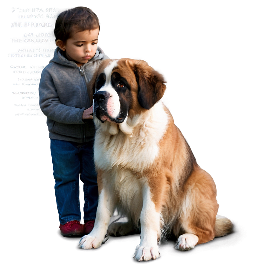 Protective St Bernard Stance Png Sjg