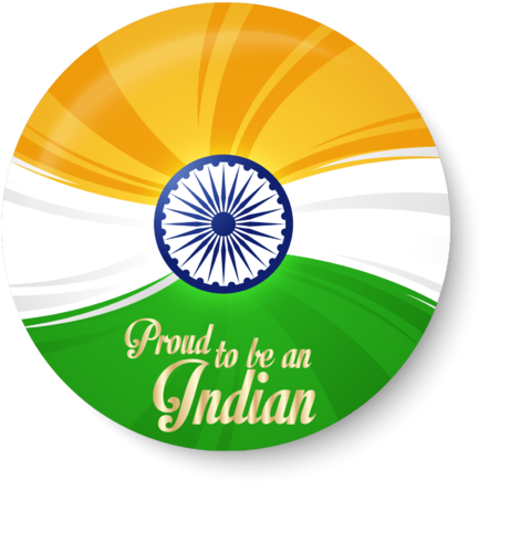 Proudtobean Indian Independence Day Badge